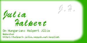 julia halpert business card